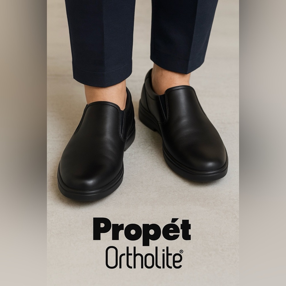 Propet Men's Sleek Black Loafers